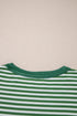 Ribbed Thermal Stripe Drop Shoulder Exposed Seam Patchwork Long Sleeve Top